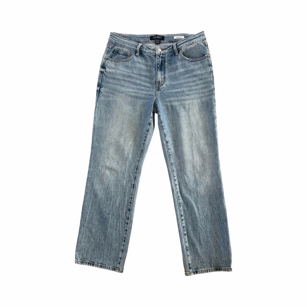 Judy Blue Straight Jeans Womens 13/31 Light Wash Denim Jeans Casual Classic Boho
